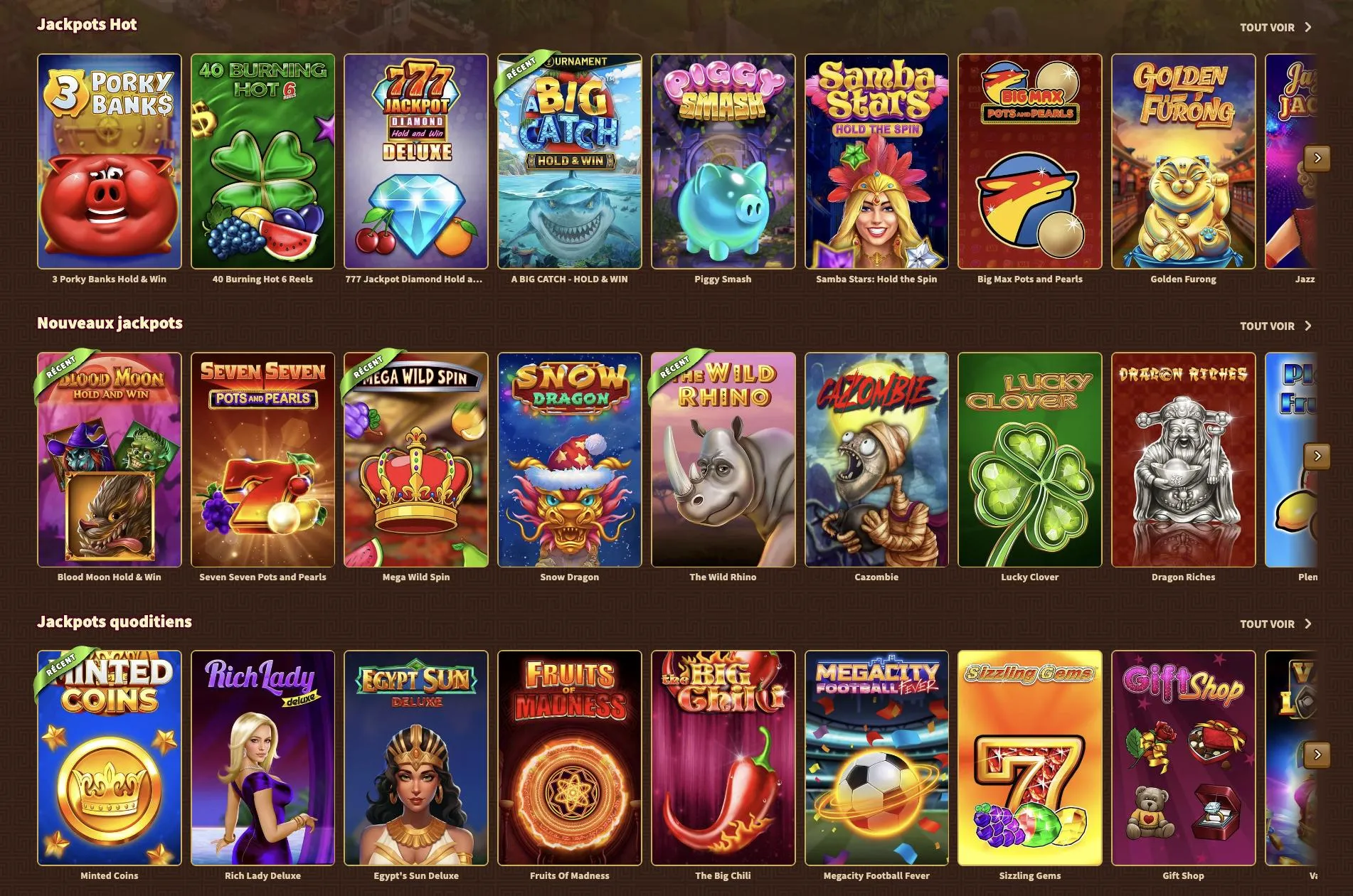 Jackpot spellen bij MyEmpire Casino