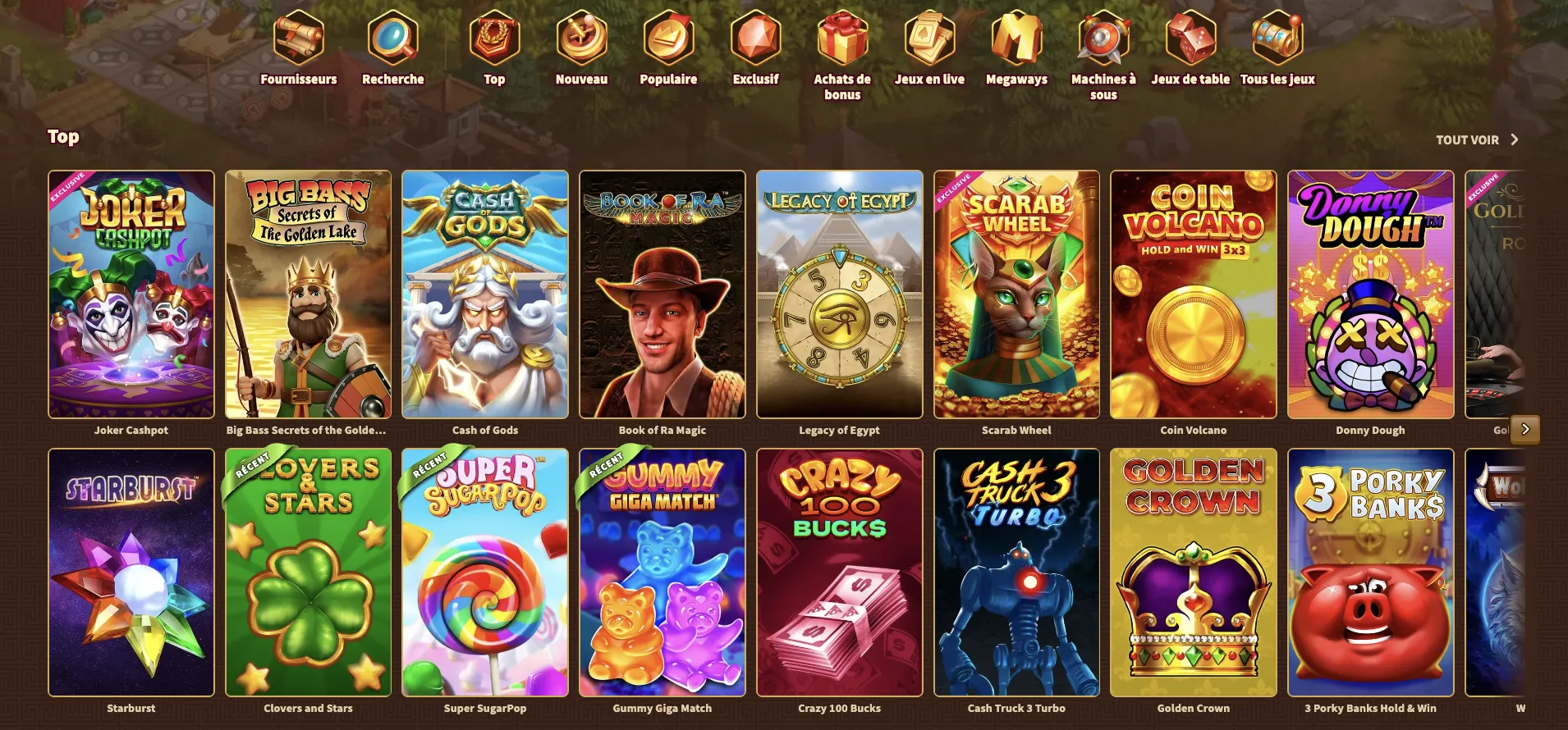 Populaire slots bij MyEmpire Casino